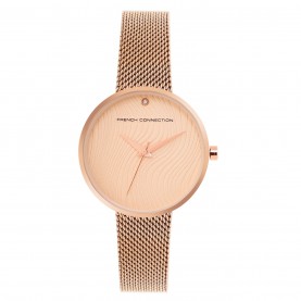 Часовник French Connection French Connection Rose Case Round Shape Rose Strap Quartz Watch - Champagne часовник,часовници,аксесоари,на,разпродажба,french,connection,french,connection,rose,case,round,shape,rose,strap,quartz,watch,champagne