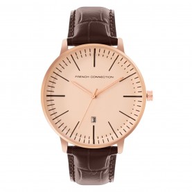 Часовник French Connection French Connection Rose Case Round Shape Black Strap Quartz Watch - White часовник,часовници,аксесоари,на,разпродажба,french,connection,french,connection,rose,case,round,shape,black,strap,quartz,watch,white