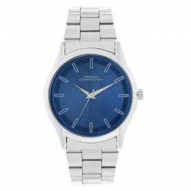 Часовник French Connection French Connection Silver Case Round Shape Silver Strap Quartz Watch - Navy Blue часовник,часовници,аксесоари,на,разпродажба,french,connection,french,connection,silver,case,round,shape,silver,strap,quartz,watch,navy,blue