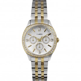 Timex Ariana 54 Analogue Quartz Watch - Silver/Two tone timex,ariana,54,analogue,quartz,watch,silver,two,tone