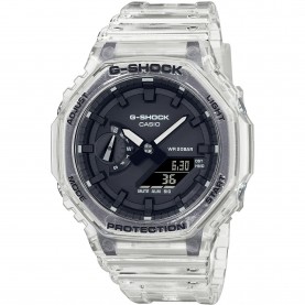 Часовник G Shock GA-2100 Translucent Skeleton Octagonal Water Resistant Digital Watch - Clear/ Black часовник,часовници,g,shock,ga,2100,translucent,skeleton,octagonal,water,resistant,digital,watch,clear,black