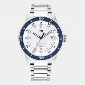 tommy,hilfiger,mens,stainless,steel,bracelet,watch,silver