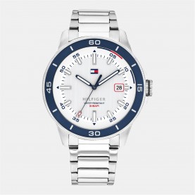 Часовник Tommy Hilfiger Tommy Hilfiger Mens Stainless Steel Bracelet Watch - Silver часовник,часовници,tommy,hilfiger,tommy,hilfiger,mens,stainless,steel,bracelet,watch,silver