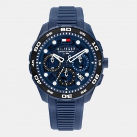tommy,hilfiger,mens,regatta,silicone,watch,blue