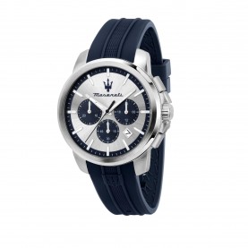 Maserati Successo Watch - Silver/Blue maserati,successo,watch,silver,blue