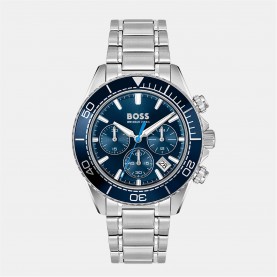 часовник,бижутерия,часовници,boss,gents,boss,sealiner,chrono,stainless,steel,watch,blue,silver
