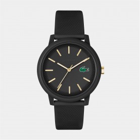 часовник,часовници,аксесоари,на,разпродажба,lacoste,lacoste.12.12,men’s,black,silicone,strap,watch,black