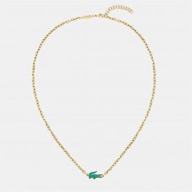 Lacoste Lacoste Mens Arthor Gold IP Link Necklace - Gold lacoste,lacoste,mens,arthor,gold,ip,link,necklace,gold