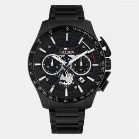 Часовник Tommy Hilfiger Tommy Hilfiger Mens Watch - Black/Black часовник,бижутерия,часовници,tommy,hilfiger,tommy,hilfiger,mens,watch,black,black