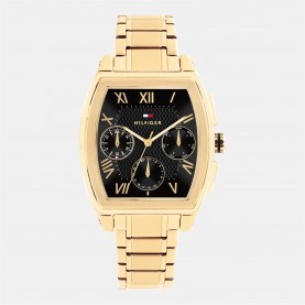 часовник,бижутерия,часовници,tommy,hilfiger,tommy,hilfiger,mens,bracelet,watch,black,gold
