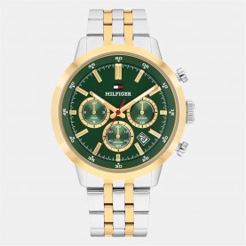 часовник,бижутерия,часовници,tommy,hilfiger,tommy,hilfiger,mens,watch,green,gold
