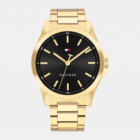 Tommy Hilfiger Mens Gold Plated Bracelet Watch - Gold/Gold tommy,hilfiger,mens,gold,plated,bracelet,watch,gold,gold
