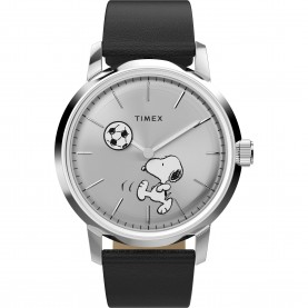 Timex Peanuts Quartz Analogue Watch - Silver/Black timex,peanuts,quartz,analogue,watch,silver,black