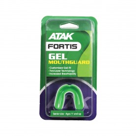ATAK Sports Fortis Gel Mouthguard Senior - Green/White ръгби,хокей,atak,sports,fortis,gel,mouthguard,senior,green,white