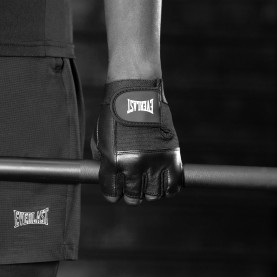 Ръкавици Everlast Leather Fitness Gloves Adults - Black ръкавици,всички,фитнес,аксесоари,ръкавици,и,колани,за,фитнес,everlast,leather,fitness,gloves,adults,black