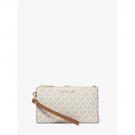 Портмоне MICHAEL Michael Kors Women's Double Zip Wristlet Wallet on Chain - VANILLA* портмоне,всички,чанти,аксесоари,на,разпродажба,michael,michael,kors,women's,double,zip,wristlet,wallet,on,chain,vanilla*