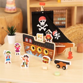 tooky,toy,wooden,pirate,ship,multi