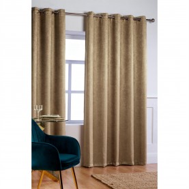homelife,crinkle,woven,blackout,eyelet,curtains,latte