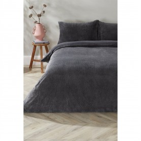 спално,бельо,и,комплекти,homelife,chevron,fleece,duvet,set,charcoal