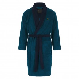 рокля,мъжки,пижами,lyle,and,scott,men,s,contrast,trim,absorbent,towel,dressing,gown,blue,pct