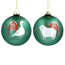 аксесоари,на,разпродажба,gisela,graham,gisela,glass,bauble,99,forest,green