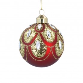 аксесоари,на,разпродажба,gisela,graham,gisela,glass,bauble,99,red,spark