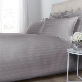 Hotel Collection Woven Stripe Oxford Square Pillowcase Pair - Light Grey hotel,collection,woven,stripe,oxford,square,pillowcase,pair,light,grey