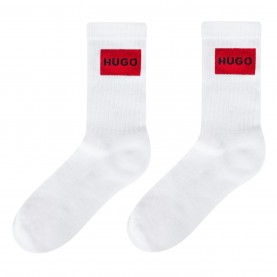 чорапи,дамски,чорапи,мъжко,фитнес,облекло,hugo,2,pack,rib,label,crew,socks,white,100