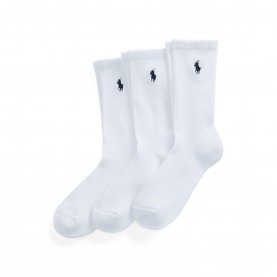 Дамски чорапи Polo Ralph Lauren Womens Cotton Three-Pack Crew Socks - White дамски,чорапи,дамски,чорапи,polo,ralph,lauren,women,s,cotton,three,pack,crew,socks,white