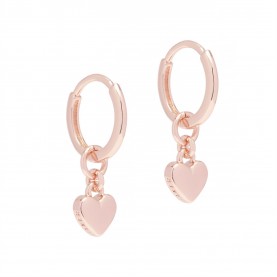 бижутерия,ted,baker,harrye,tiny,heart,huggie,earrings,rose,gold