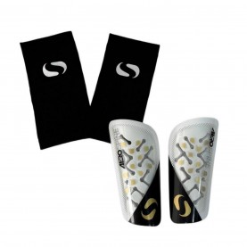 Футболни кори Sondico Aerospine Shin guards - White/Gold футболни,кори,спорт,в,училище,футболни,аксесоари,футболни,кори,sondico,aerospine,shin,guards,white,gold