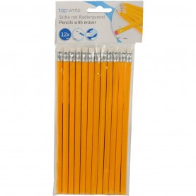 Edco HB Pencil With Erase - Orange подаръци,и,играчки,канцеларски,принадлежности,аксесоари,за,училище,учебни,помагала,edco,hb,pencil,with,erase,orange