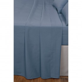 спално,бельо,и,комплекти,homelife,non,iron,plain,dyed,flat,sheet,blue