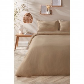 спално,бельо,и,комплекти,аксесоари,на,разпродажба,homelife,washed,linen,blend,duvet,set,rust
