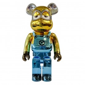 bearbrick,1000pct.,bearbrick,minion,kevin,chrome,orange