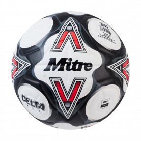 Футболна топка Mitre Delta Evo Football - Wht/Blk/Red футболна,топка,футбол,игри,mitre,delta,evo,football,wht,blk,red