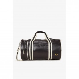Fred Perry Classic Barrel Bag - Black-EcruD57 всички,чанти,fred,perry,classic,barrel,bag,black,ecrud57