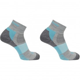 Salomon Merino Quarter 2 Pack Walking Sock Womens - Grey/Blue дамски,летен,каталог,плажен,магазин,почистване,и,защита,всичкото,туристическо,оборудване,salomon,merino,quarter,2,pack,walking,sock,womens,grey,blue