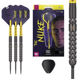 Target Darts Luke Littler G1 23G Tungsten Darts - Purple/Yellow дартс,игри,target,darts,luke,littler,g1,23g,tungsten,darts,purple,yellow