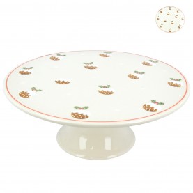 коледни,опаковки,и,декорации,gisela,graham,christmas,pudding,stoneware,cake,stand,multi