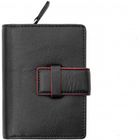портмоне,primehide,leather,alice,trifold,purse,black