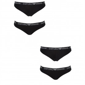Слипове Emporio Armani Emporio Armani 2 Pack Brazil Brief - Black 17020 слипове,аксесоари,на,разпродажба,дамско,бельо,emporio,armani,emporio,armani,2,pack,brazil,brief,black,17020