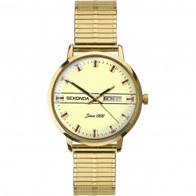 часовник,бижутерия,мъжки,летен,каталог,sekonda,38mm,gold,watch,round,case,cream,dial,gld