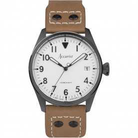 часовник,бижутерия,accurist,mens,stainless,steel,classic,analogue,quartz,watch,wht