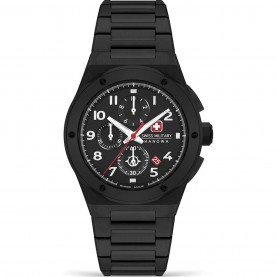 часовник,часовници,аксесоари,на,разпродажба,swiss,military,hanowa,chrono,stainless,steel,sports,analogue,watch,blck