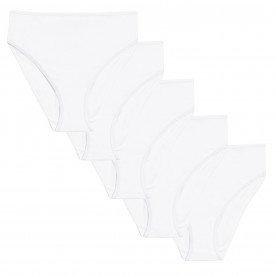 слипове,дамско,лятно,бельо,бельо,за,училище,studio,5,pack,high,leg,briefs,white