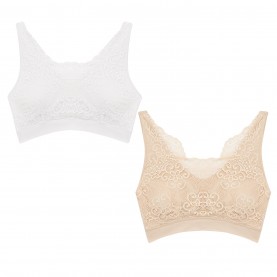 дамско,лятно,бельо,бельо,за,училище,studio,2,pack,lace,comfort,bra,white,nude