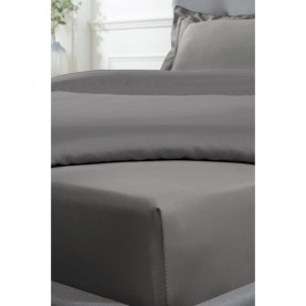 спално,бельо,и,комплекти,аксесоари,на,разпродажба,homelife,300,tc,cotton,sateen,deep,fitted,sheet,40cm,charcoal