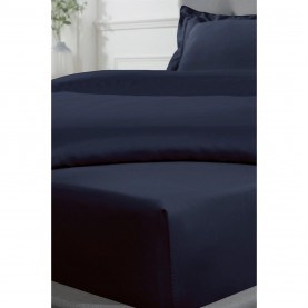 спално,бельо,и,комплекти,аксесоари,на,разпродажба,homelife,300,tc,cotton,sateen,deep,fitted,sheet,40cm,navy