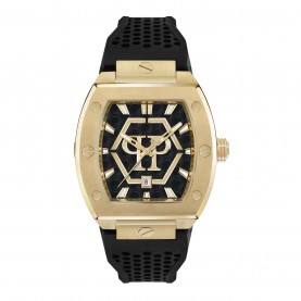 часовник,часовници,philipp,plein,hexagon,phantom,watch,black,gold
